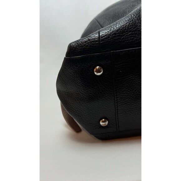 Furla Italian Pebble Leather Hobo Bag Tan Handles Zipper Sides Snap Closure - Picture 8 of 11